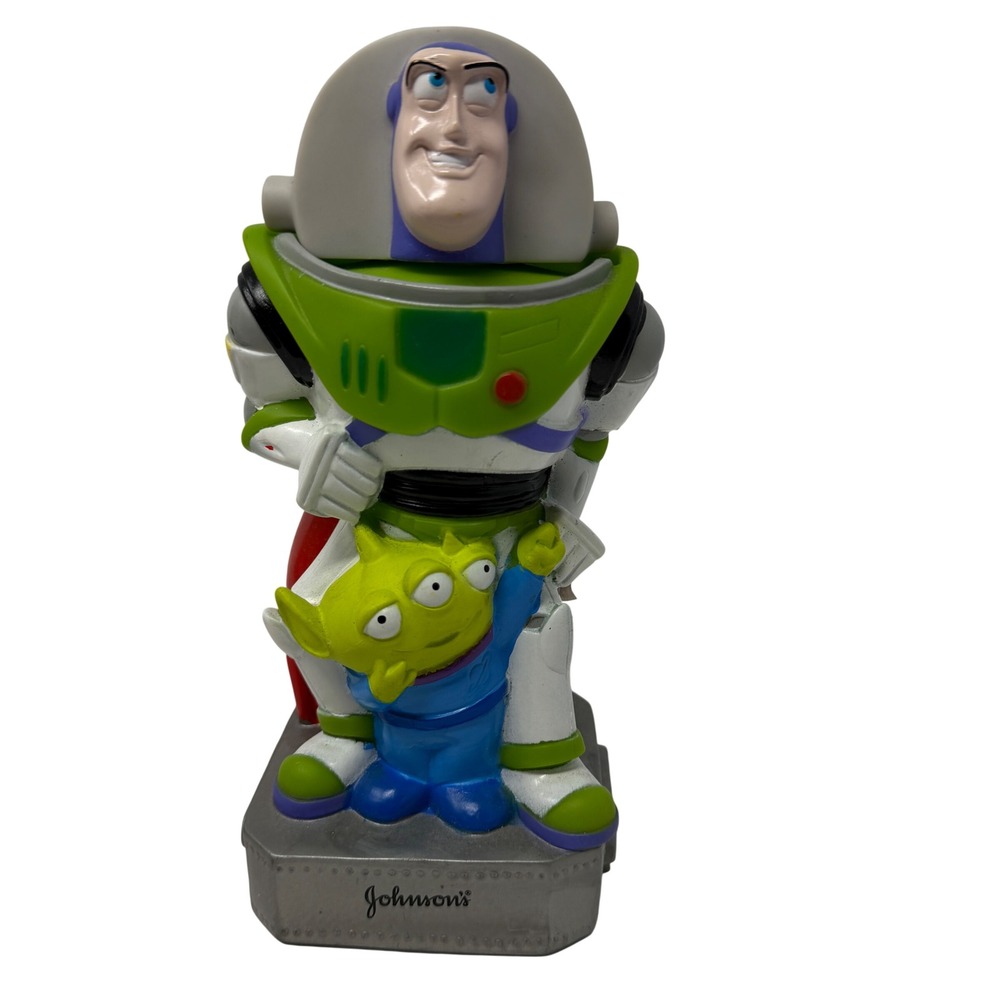 Vintage Toy Story Buzz Lightyear Alien Bubble Bath Bottle Johnson's Plastic 90s